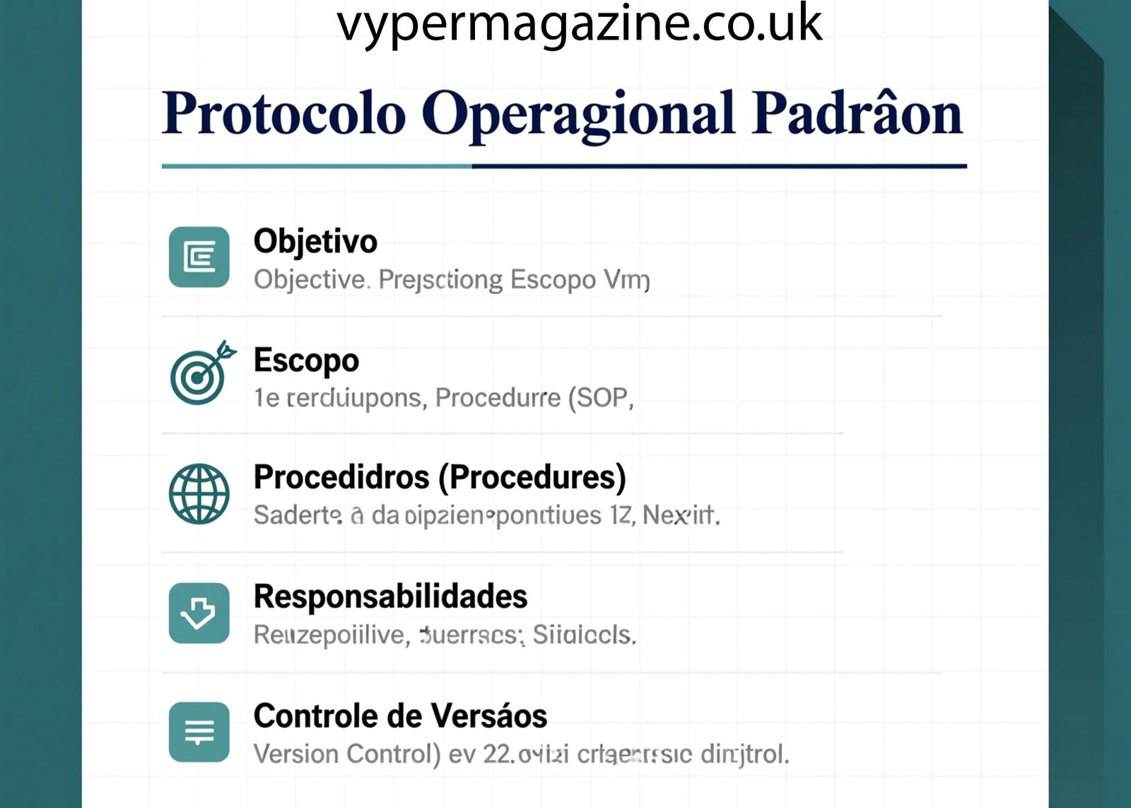 protocolo operacional padrao